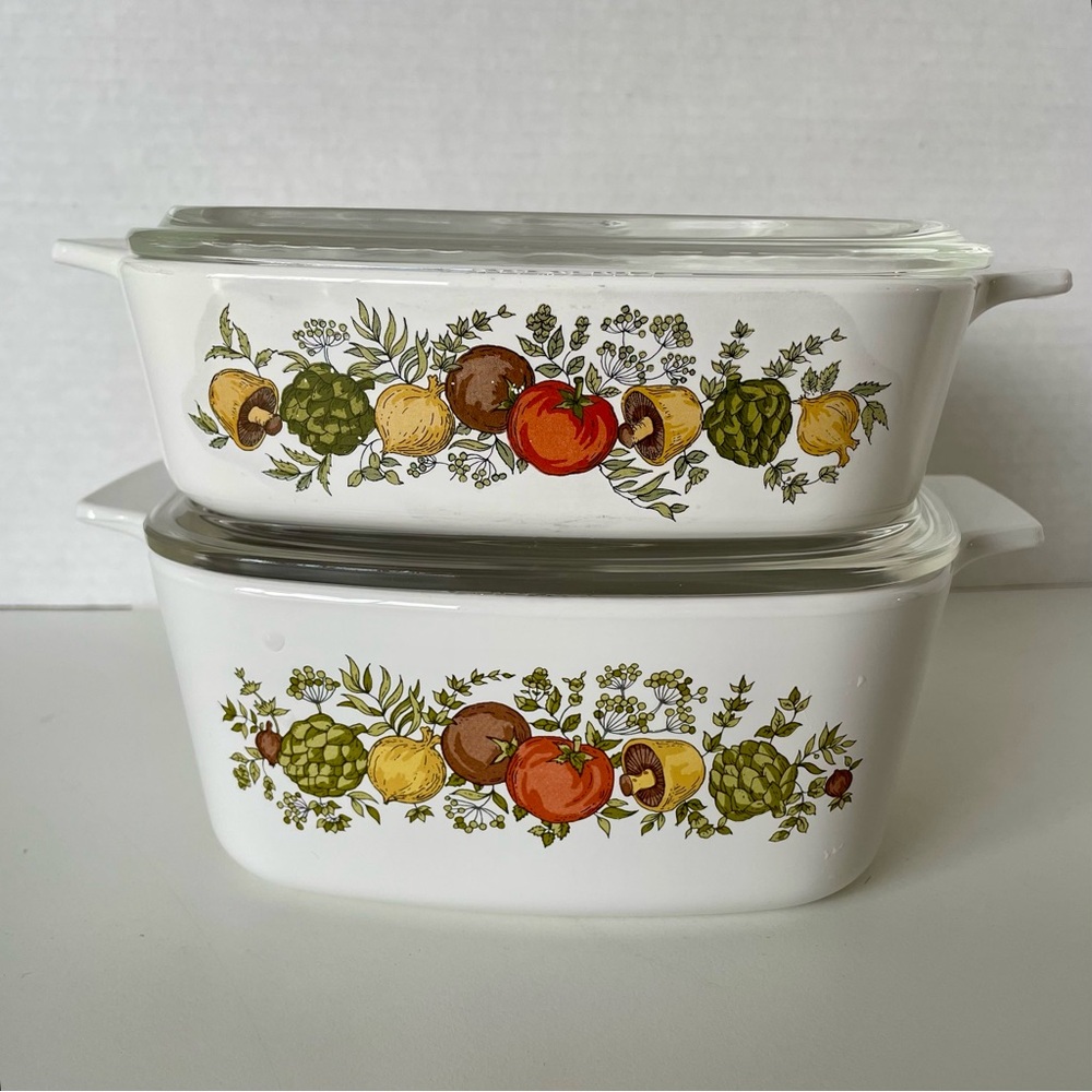 Vintage CorningWare Spice O’ Life Covered Casserole Set | 1L + 1.5L | Mixed Var